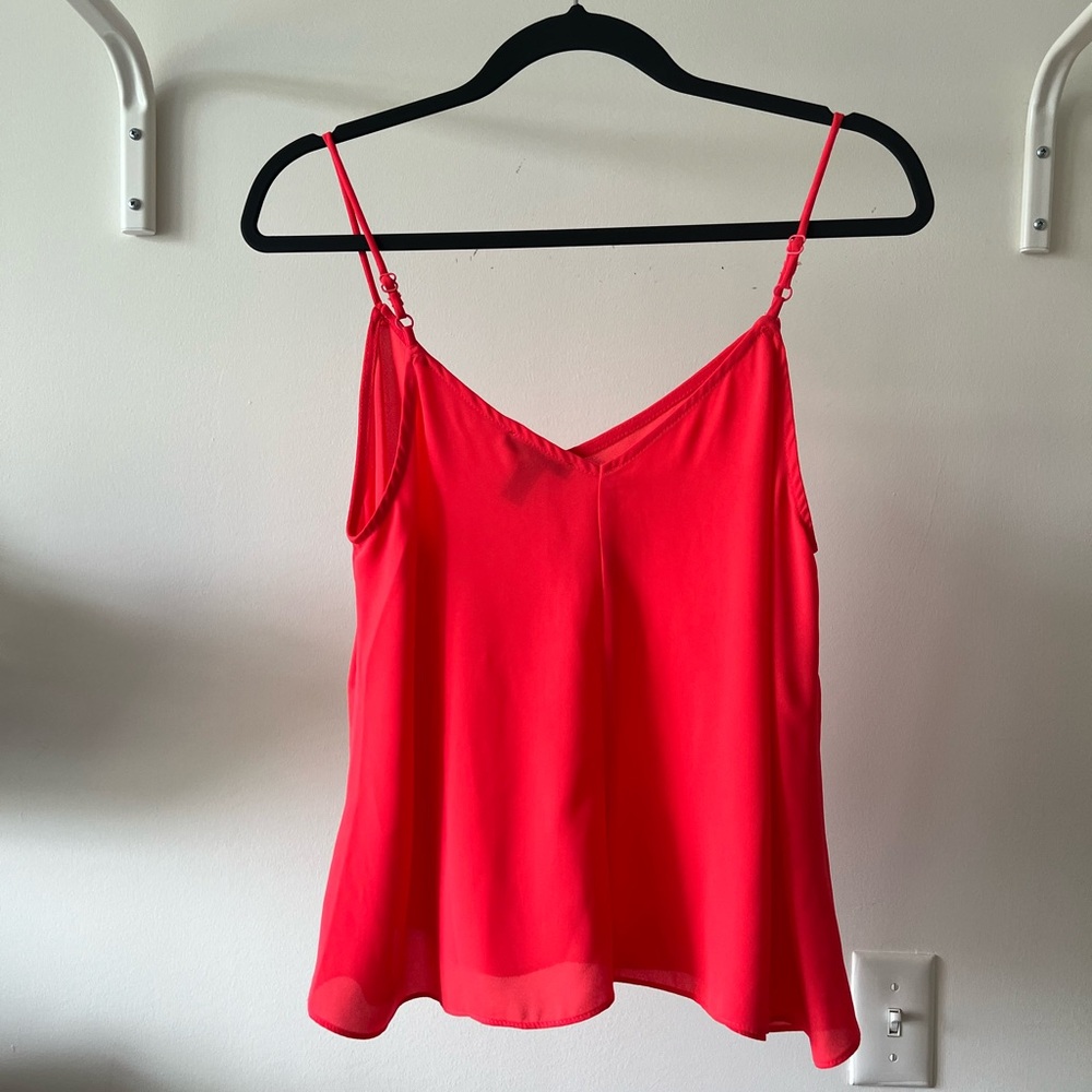 Aqua spaghetti top in neon red - Picture 2 of 3